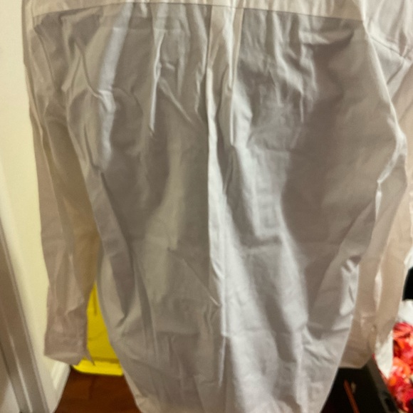 White cotton blouse with silver front - Picture 4 of 5